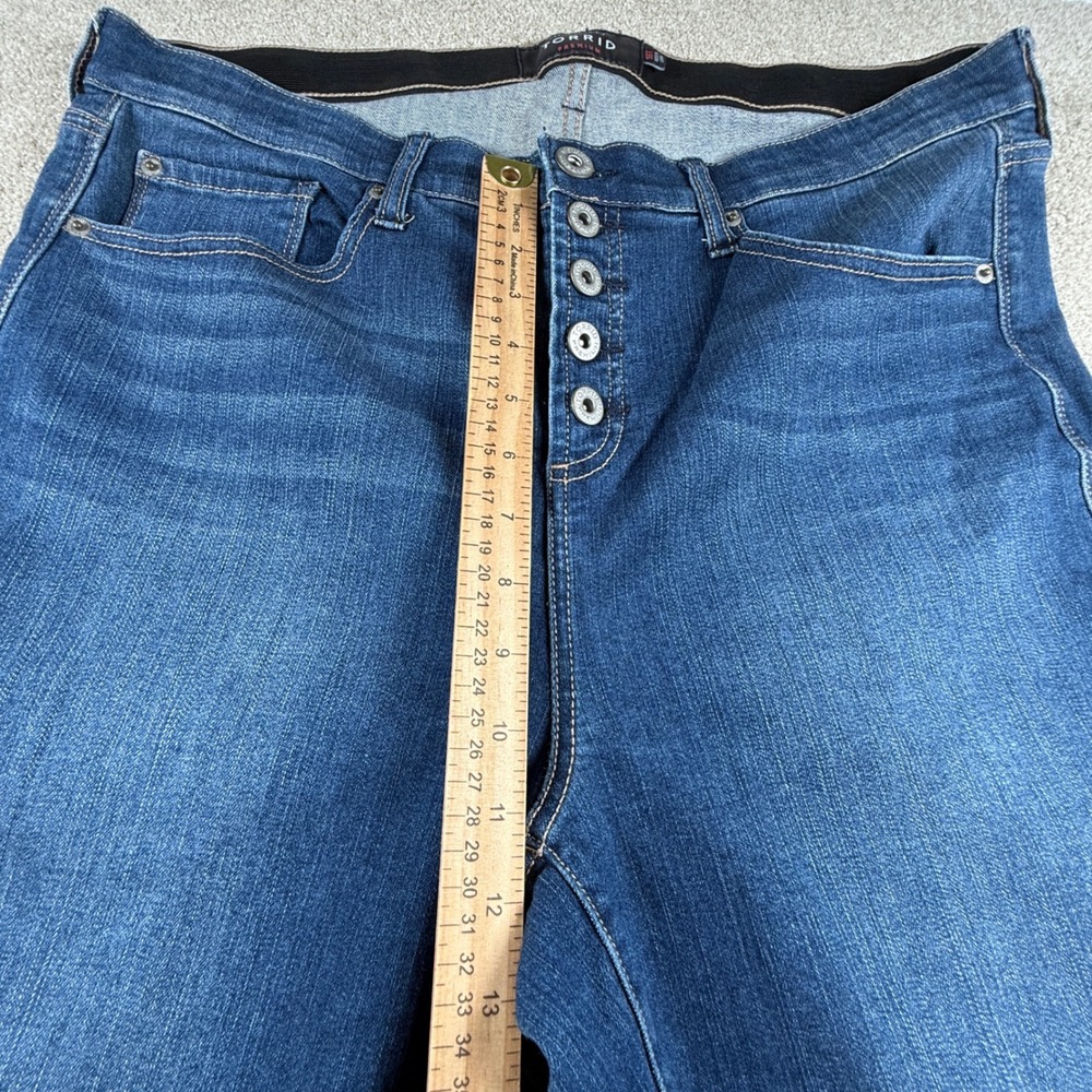 Torrid Premium Skinny Jeans Womens 18T Blue Medium Wash Button Fly High Rise - Picture 2 of 9